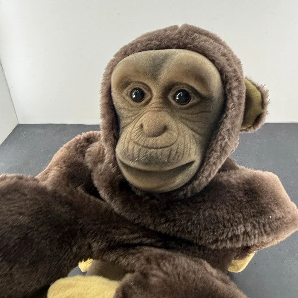 Vintage 1992 Hosung Monkey Chimp Hand Puppet Plush 13